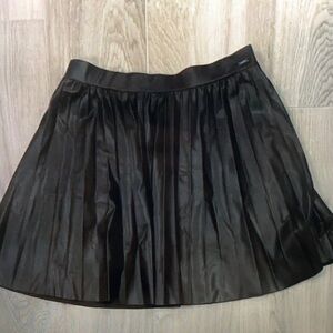 Black Pleated Kids Skirt